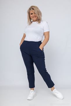 Picture of CURVY GIRL STRETCH ELASTICATED WAIST THREE QUARTER CAPRI